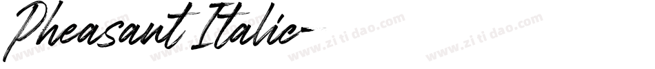 Pheasant Italic字体转换